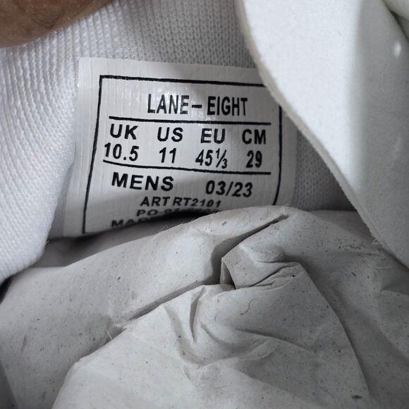 Lane - Eight Men's White The Relay Trainer M RT2101 Sneakers Size 11 - Picture 10 of 12